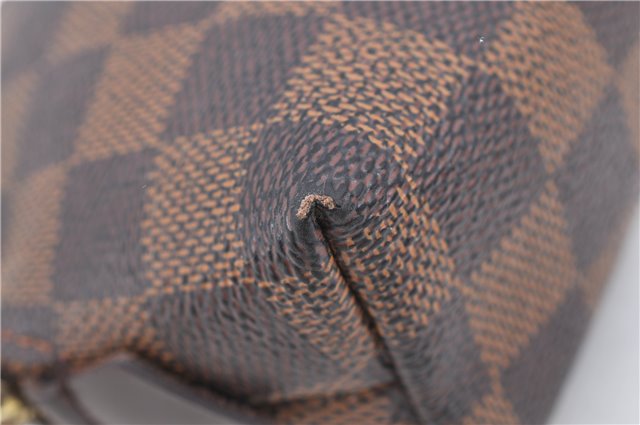 Authentic LOUIS VUITTON Damier Pochette Cosmetic Pouch N47516 LV H8043