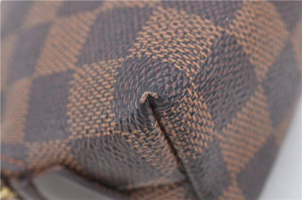 Authentic LOUIS VUITTON Damier Pochette Cosmetic Pouch N47516 LV H8043