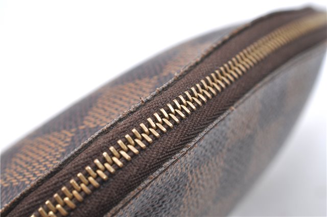 Authentic LOUIS VUITTON Damier Pochette Cosmetic Pouch N47516 LV H8043