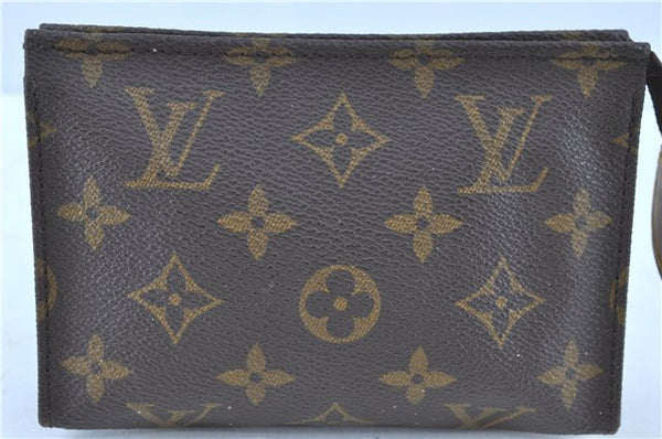 Auth LOUIS VUITTON Monogram Poche Toilette 15 Cosmetics Pouch M47546 LV H8045