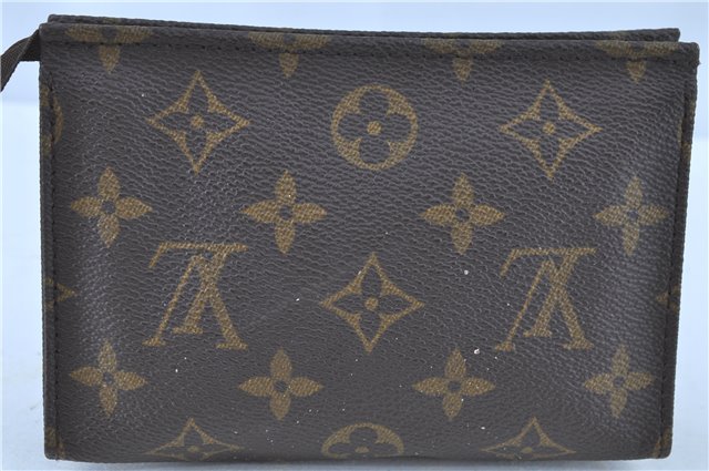 Auth LOUIS VUITTON Monogram Poche Toilette 15 Cosmetics Pouch M47546 LV H8045