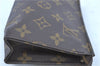 Auth LOUIS VUITTON Monogram Poche Toilette 15 Cosmetics Pouch M47546 LV H8045
