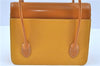 Authentic Burberrys Vintage Leather Hand Bag Yellow H8056