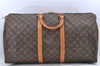 Authentic LOUIS VUITTON Monogram Keepall 55 Boston Bag M41424 LV H8069