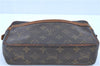 Auth LOUIS VUITTON Monogram Compiegne 23 Clutch Hand Bag M51847 Junk H8075