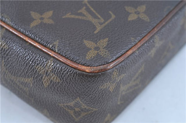 Auth LOUIS VUITTON Monogram Compiegne 23 Clutch Hand Bag M51847 Junk H8075