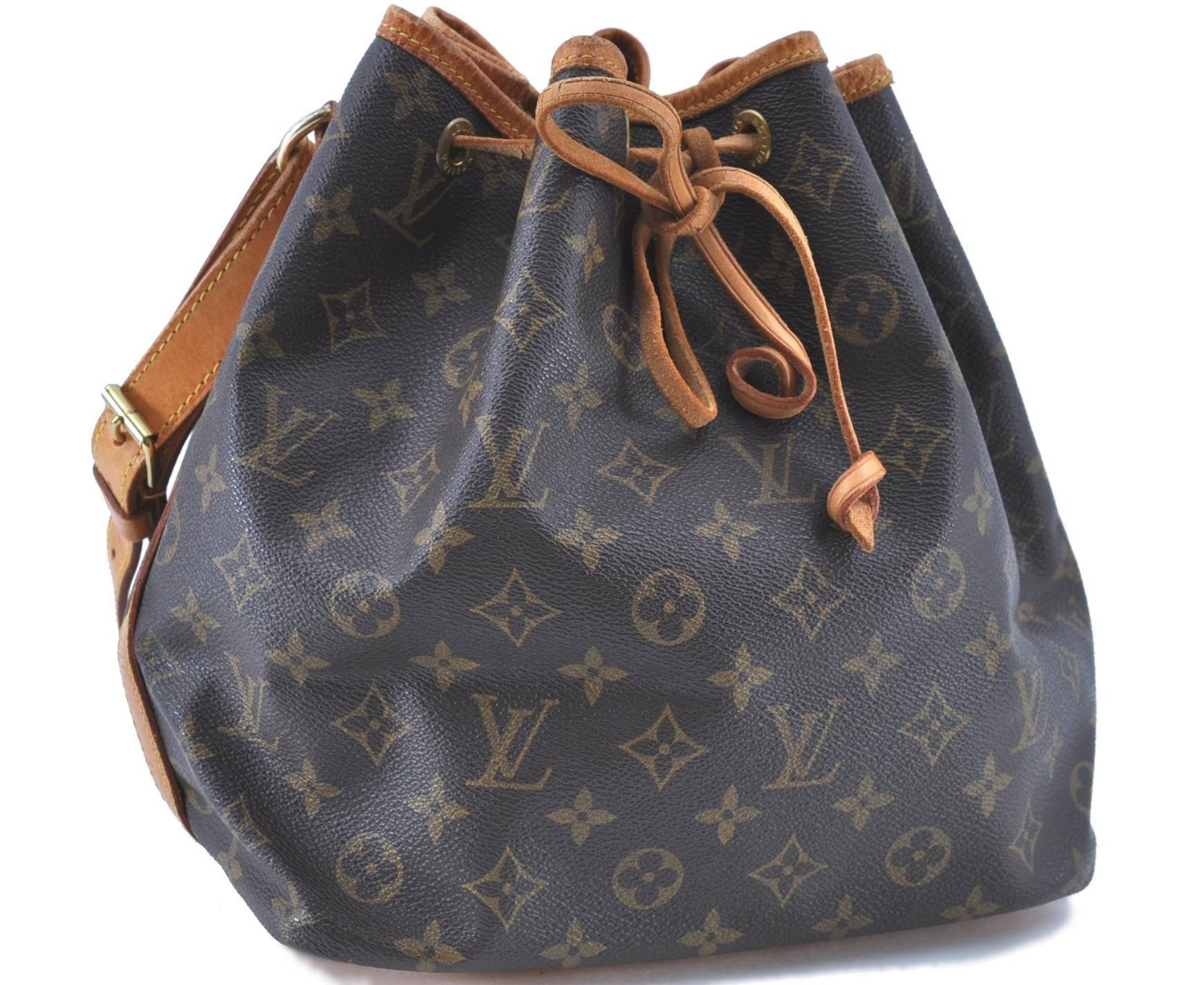 Authentic LOUIS VUITTON Monogram Petit Noe Shoulder Bag M42226 LV H8078