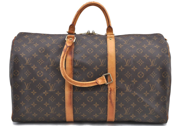 Authentic LOUIS VUITTON Monogram Keepall 50 Boston Bag M41426 LV Junk H8079