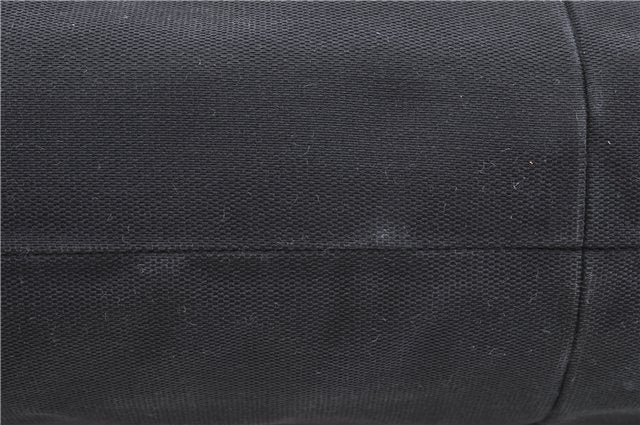 Authentic GUCCI Interlocking G Hand Tote Bag Canvas Leather 114838 Black H8082