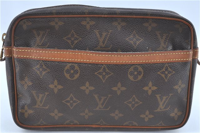 Authentic LOUIS VUITTON Monogram Compiegne 23 Clutch Hand Bag M51847 LV H8089