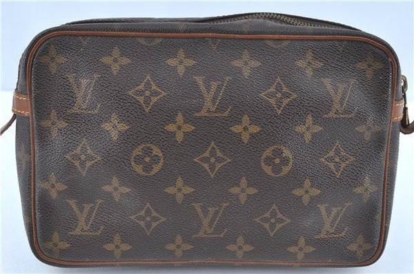 Authentic LOUIS VUITTON Monogram Compiegne 23 Clutch Hand Bag M51847 LV H8089