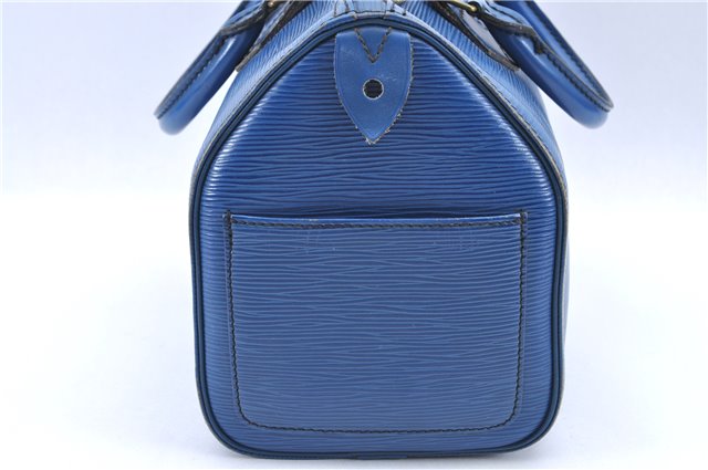 Authentic LOUIS VUITTON Epi Speedy 30 Hand Bag Blue M43005 LV H8091