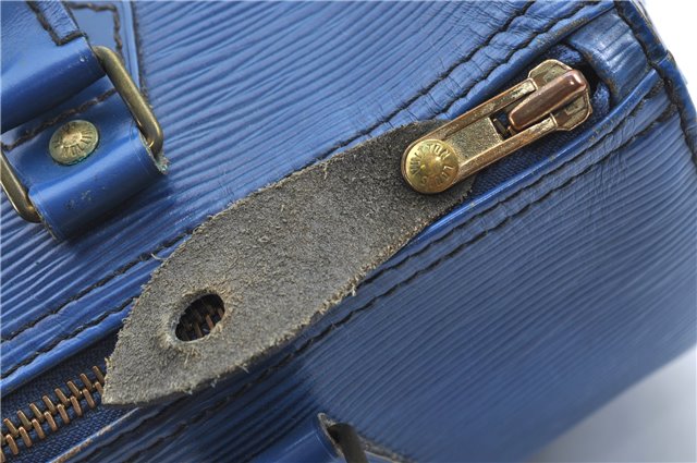 Authentic LOUIS VUITTON Epi Speedy 30 Hand Bag Blue M43005 LV H8091