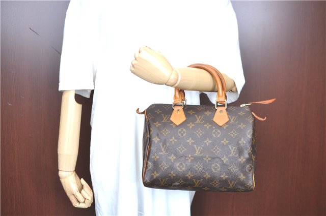 Authentic LOUIS VUITTON Monogram Speedy 25 Hand Bag M41528 LV H8092