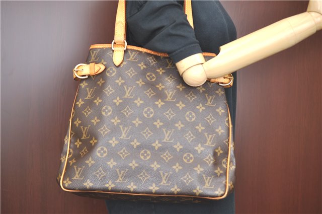 Authentic LOUIS VUITTON Monogram Batignolles Vertical Tote Bag M51153 LV H8093