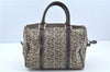 Authentic CELINE C Macadam Blason Hand Boston Bag Canvas Leather Brown H8097