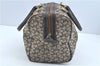Authentic CELINE C Macadam Blason Hand Boston Bag Canvas Leather Brown H8097