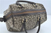 Authentic CELINE C Macadam Blason Hand Boston Bag Canvas Leather Brown H8097
