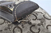 Authentic CELINE C Macadam Blason Hand Boston Bag Canvas Leather Brown H8097
