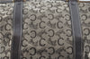 Authentic CELINE C Macadam Blason Hand Boston Bag Canvas Leather Brown H8097