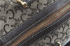 Authentic CELINE C Macadam Blason Hand Boston Bag Canvas Leather Brown H8097