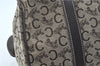 Authentic CELINE C Macadam Blason Hand Boston Bag Canvas Leather Brown H8097