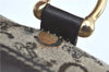 Authentic CELINE C Macadam Blason Hand Boston Bag Canvas Leather Brown H8097