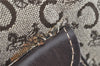 Authentic CELINE C Macadam Blason Hand Boston Bag Canvas Leather Brown H8097