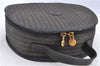 Authentic FENDI Pequin Hand Bag Cosme Pouch PVC Leather Brown Black Junk H8100