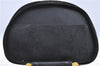 Authentic FENDI Pequin Hand Bag Cosme Pouch PVC Leather Brown Black Junk H8100