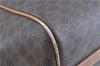 Authentic CELINE Macadam Blason Shoulder Tote Bag PVC Leather Brown H8104