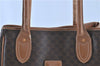 Authentic CELINE Macadam Blason Shoulder Tote Bag PVC Leather Brown H8104