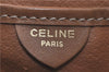 Authentic CELINE Macadam Blason Shoulder Tote Bag PVC Leather Brown H8104