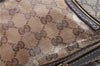 Auth GUCCI Jumbo GG Crystal Shoulder Tote Bag PVC Leather 223962 Brown H8111