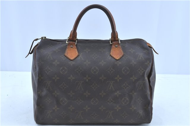 Authentic LOUIS VUITTON Monogram Speedy 30 Hand Bag M41526 LV H8123