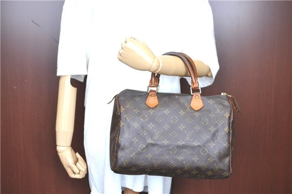 Authentic LOUIS VUITTON Monogram Speedy 30 Hand Bag M41526 LV H8123