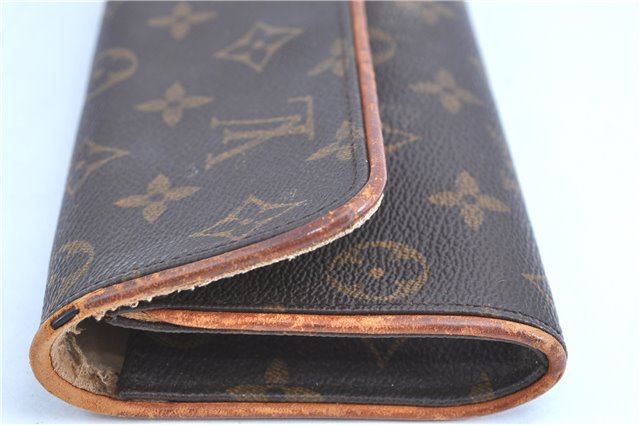 Authentic LOUIS VUITTON Monogram Pochette Twin PM Shoulder Bag M51854 LV H8128
