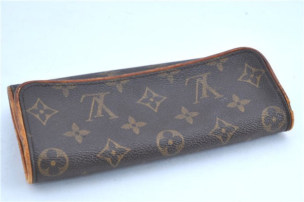Authentic LOUIS VUITTON Monogram Pochette Twin PM Shoulder Bag M51854 LV H8128