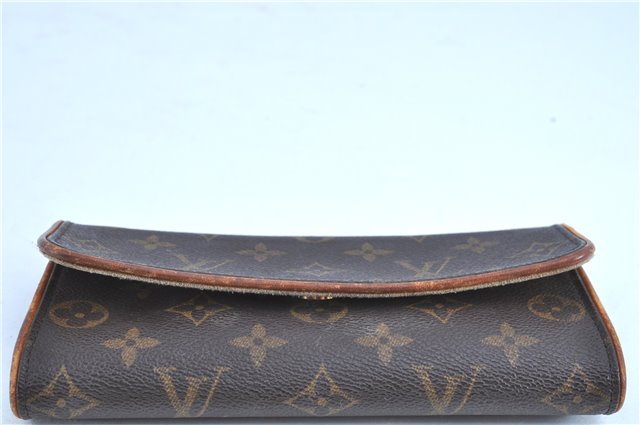 Authentic LOUIS VUITTON Monogram Pochette Twin PM Shoulder Bag M51854 LV H8128