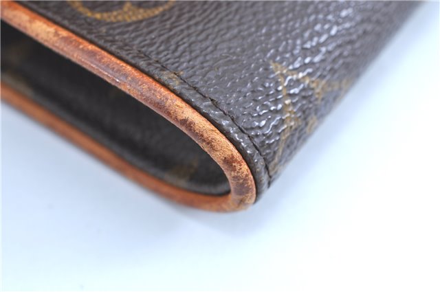 Authentic LOUIS VUITTON Monogram Pochette Twin PM Shoulder Bag M51854 LV H8128