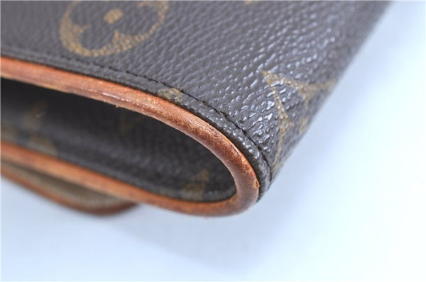 Authentic LOUIS VUITTON Monogram Pochette Twin PM Shoulder Bag M51854 LV H8128