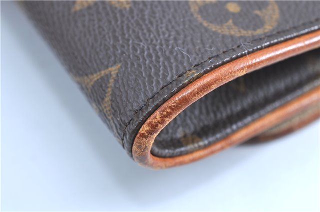 Authentic LOUIS VUITTON Monogram Pochette Twin PM Shoulder Bag M51854 LV H8128