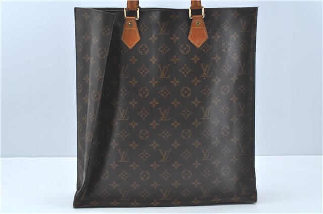 Authentic LOUIS VUITTON Monogram Sac Plat Hand Bag M51140 LV Junk H8131