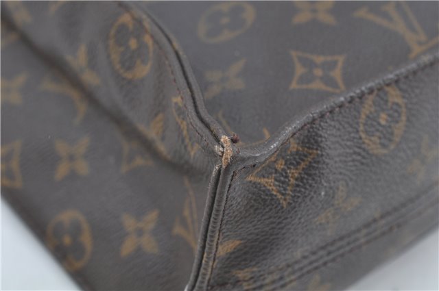 Authentic LOUIS VUITTON Monogram Sac Plat Hand Bag M51140 LV Junk H8131