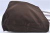 Authentic PRADA Satin Leather Plastic Tote Hand Bag Purse Brown H8151