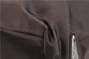 Authentic PRADA Satin Leather Plastic Tote Hand Bag Purse Brown H8151