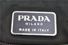 Authentic PRADA Satin Leather Plastic Tote Hand Bag Purse Brown H8151