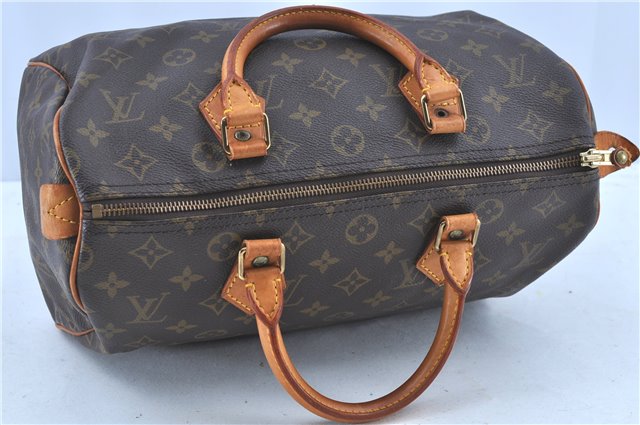 Authentic LOUIS VUITTON Monogram Speedy 30 Hand Bag M41526 LV H8159