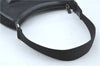 Authentic GUCCI Shoulder Bag GG Canvas Leather 0014198 Black H8164