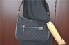 Authentic GUCCI Shoulder Bag GG Canvas Leather 0014198 Black H8164